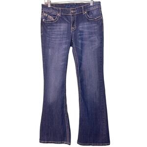 Ariya Jeans Women’s Size 11/12 Stretch Denim Low Rise Thick Stitch Bootcut Flare